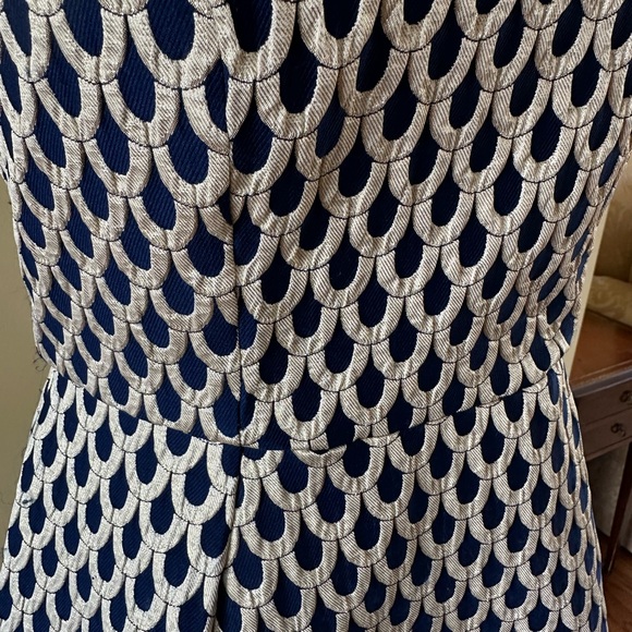 Elegant Navy and Gold Dress - Picture 3 of 5